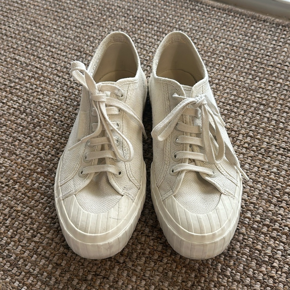 Superga Cream Shoes Size US 9